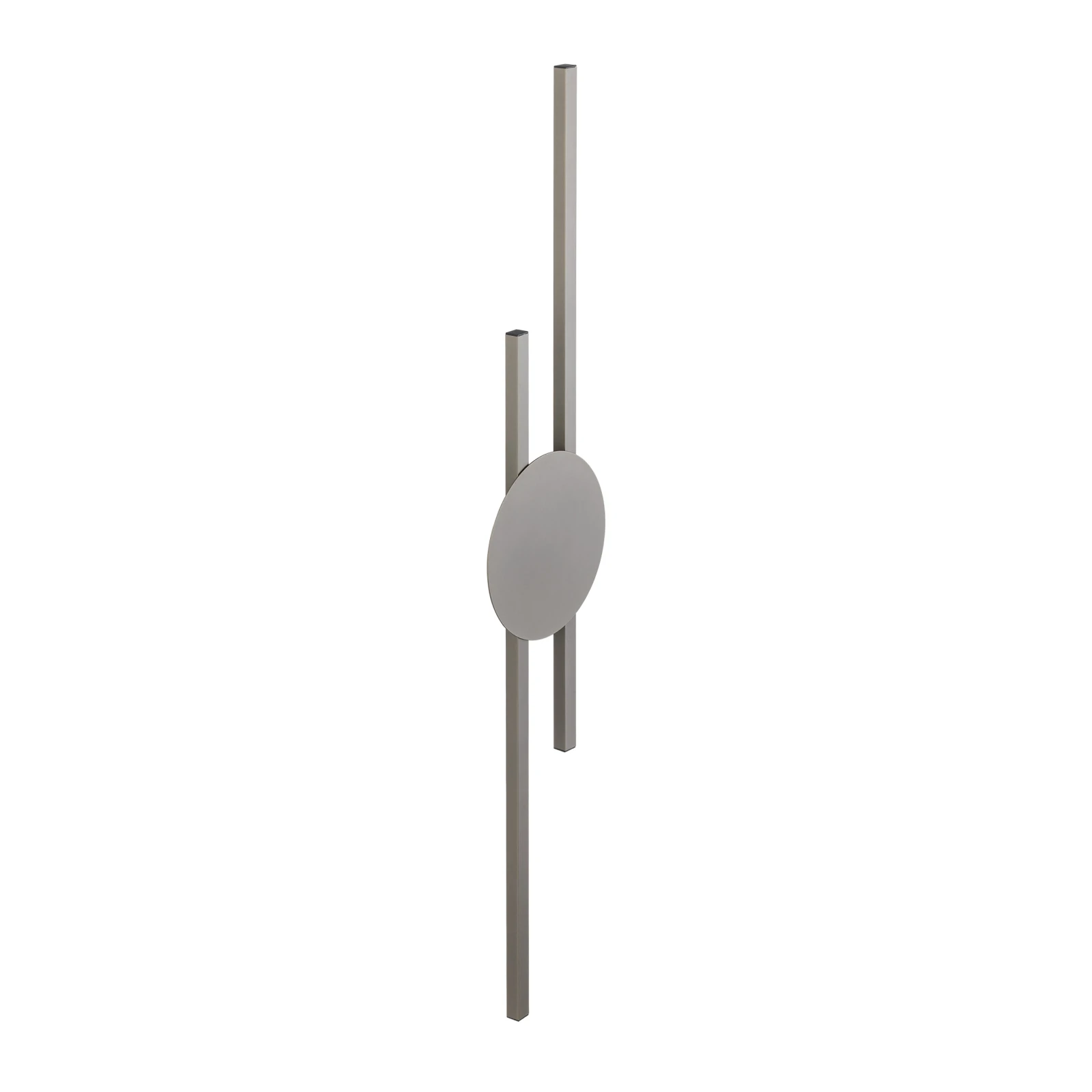 Wall light JAVA 32 W – double linear, brown, integrated LED