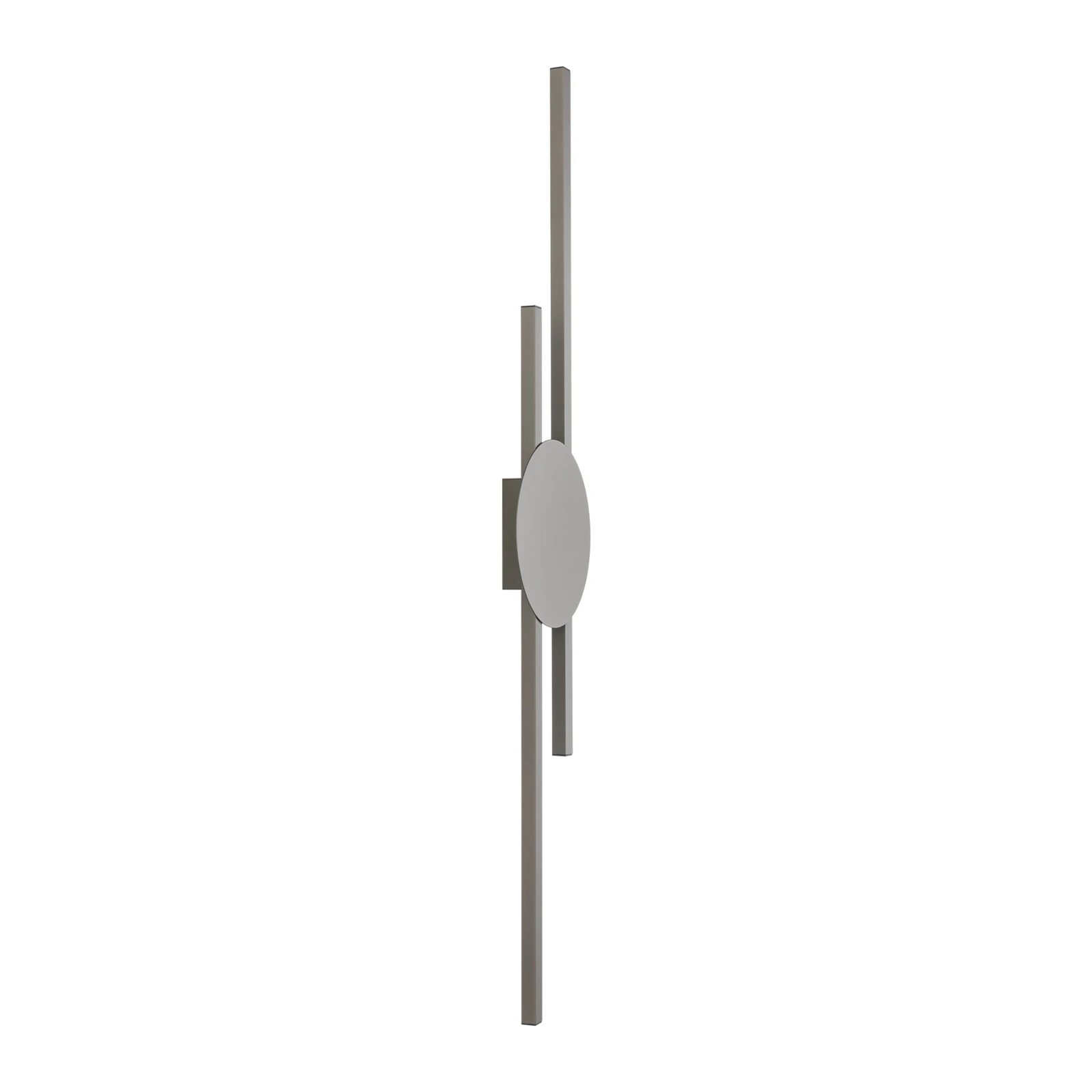Wall light JAVA 32 W – double linear, brown, integrated LED