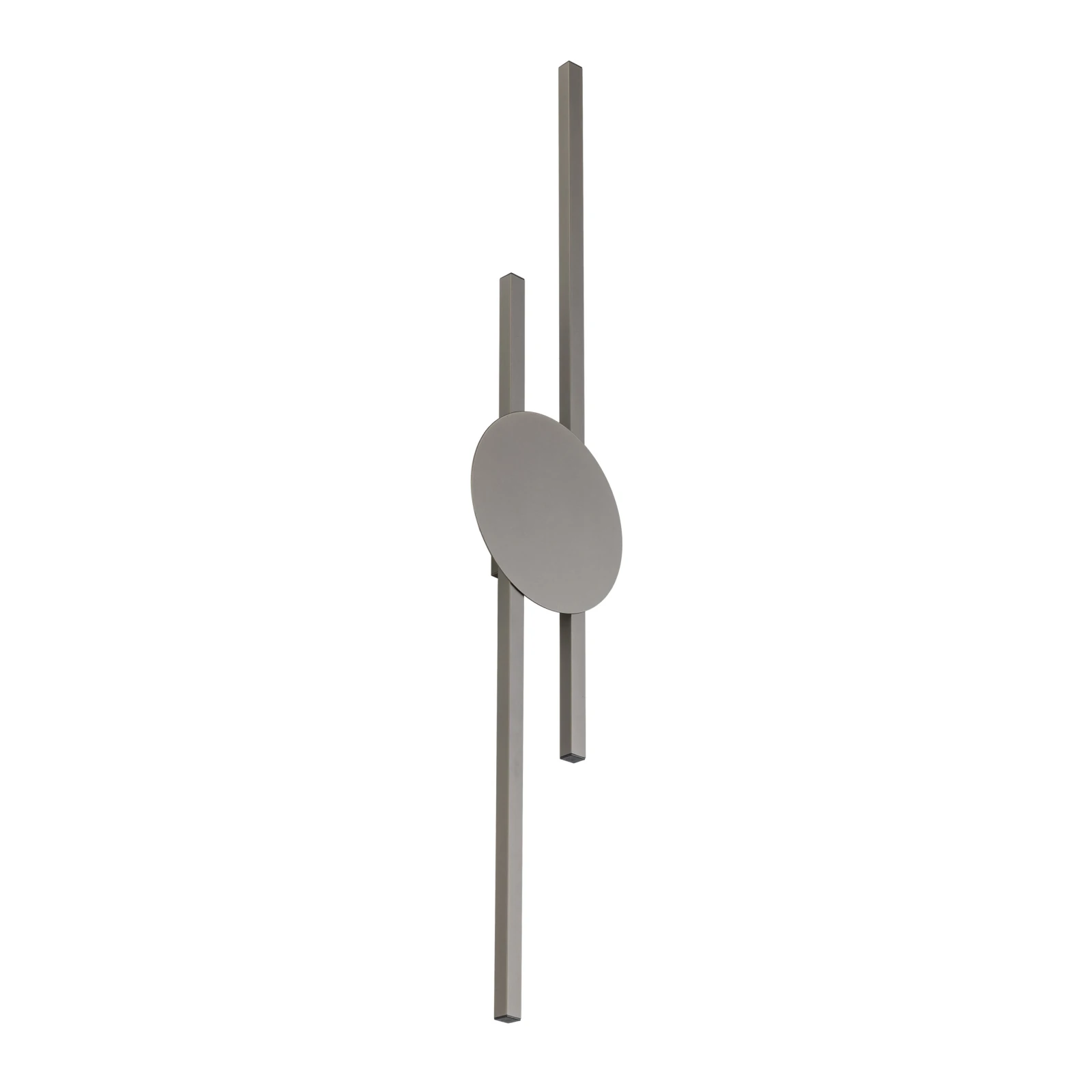 Wall light JAVA 32 W – double linear, brown, integrated LED