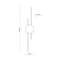 Wall light JAVA 32 W – double linear, brown, integrated LED - Image 6