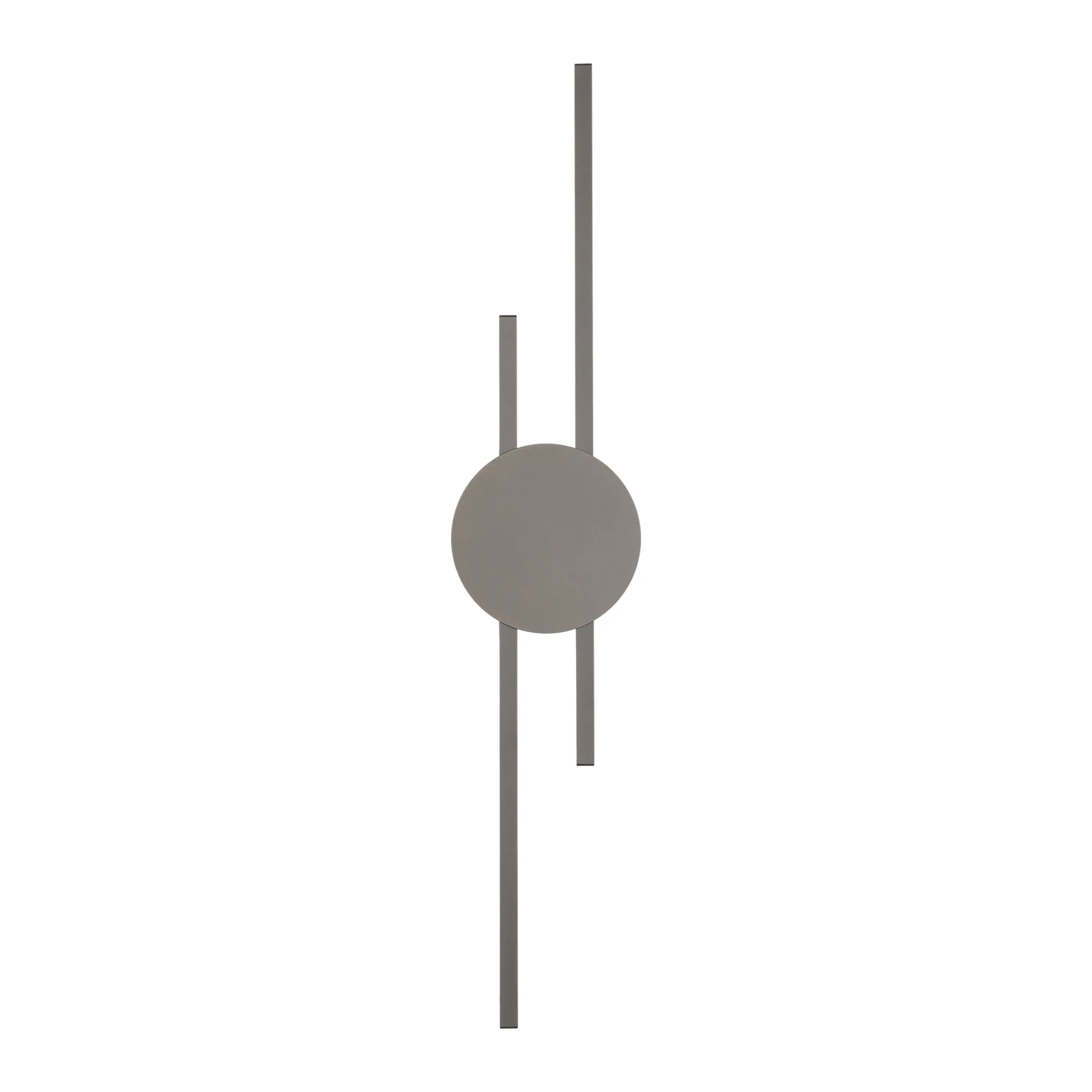 Wall light JAVA 32 W – double linear, brown, integrated LED