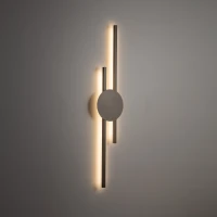Wall light JAVA 32 W – double linear, brown, integrated LED - Image 2