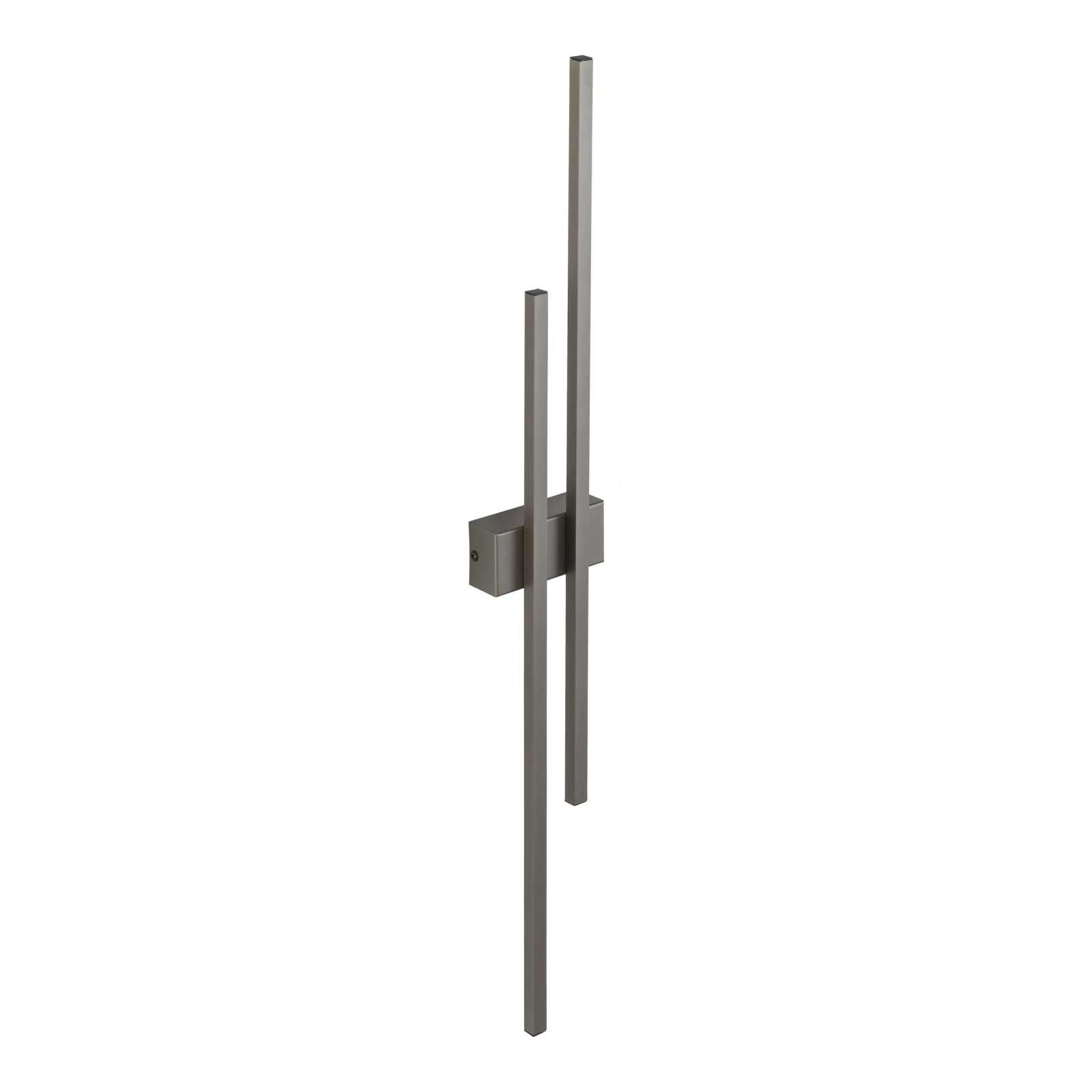 Wall light FLASH 24 W – double linear, brown, integrated LED