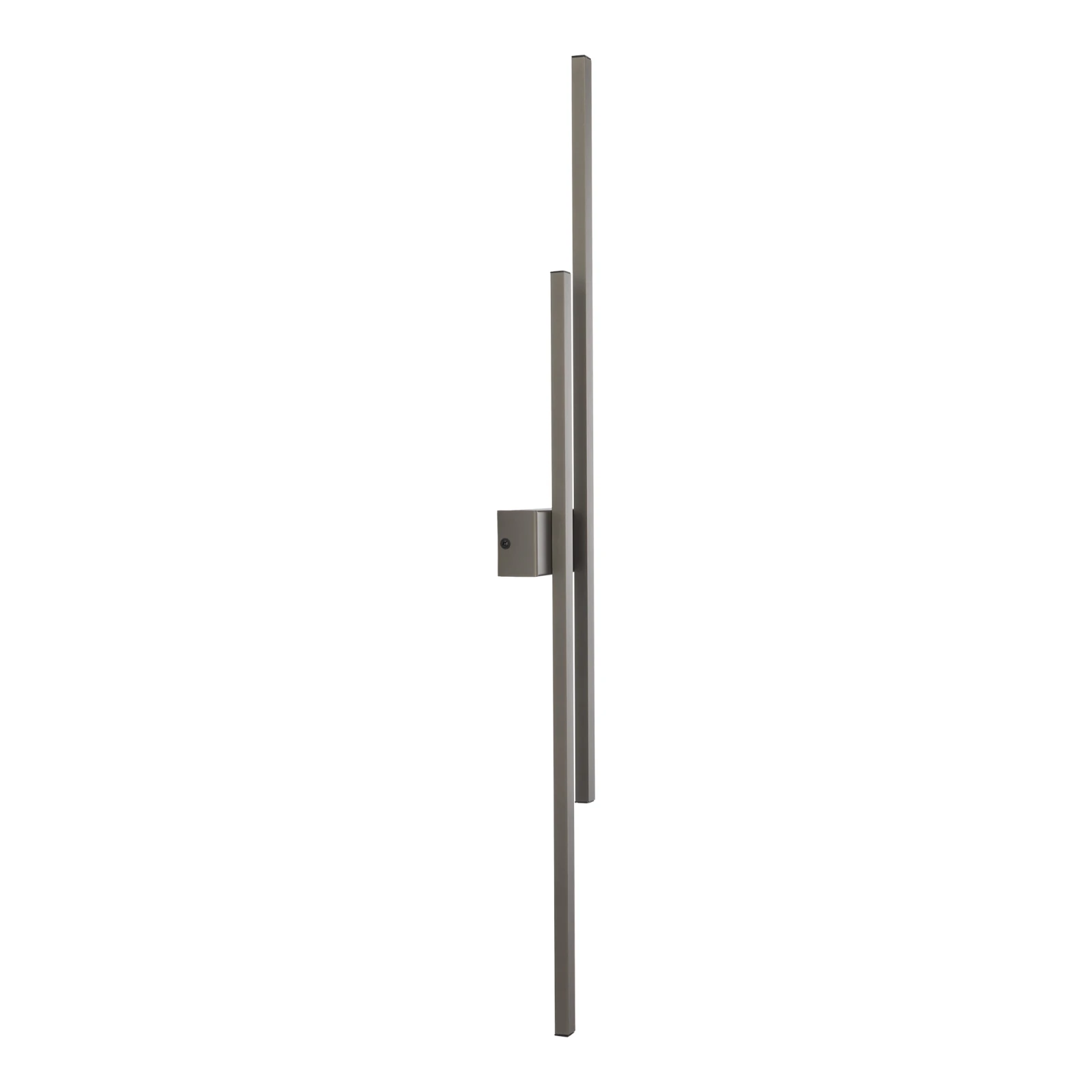 Wall light FLASH 24 W – double linear, brown, integrated LED