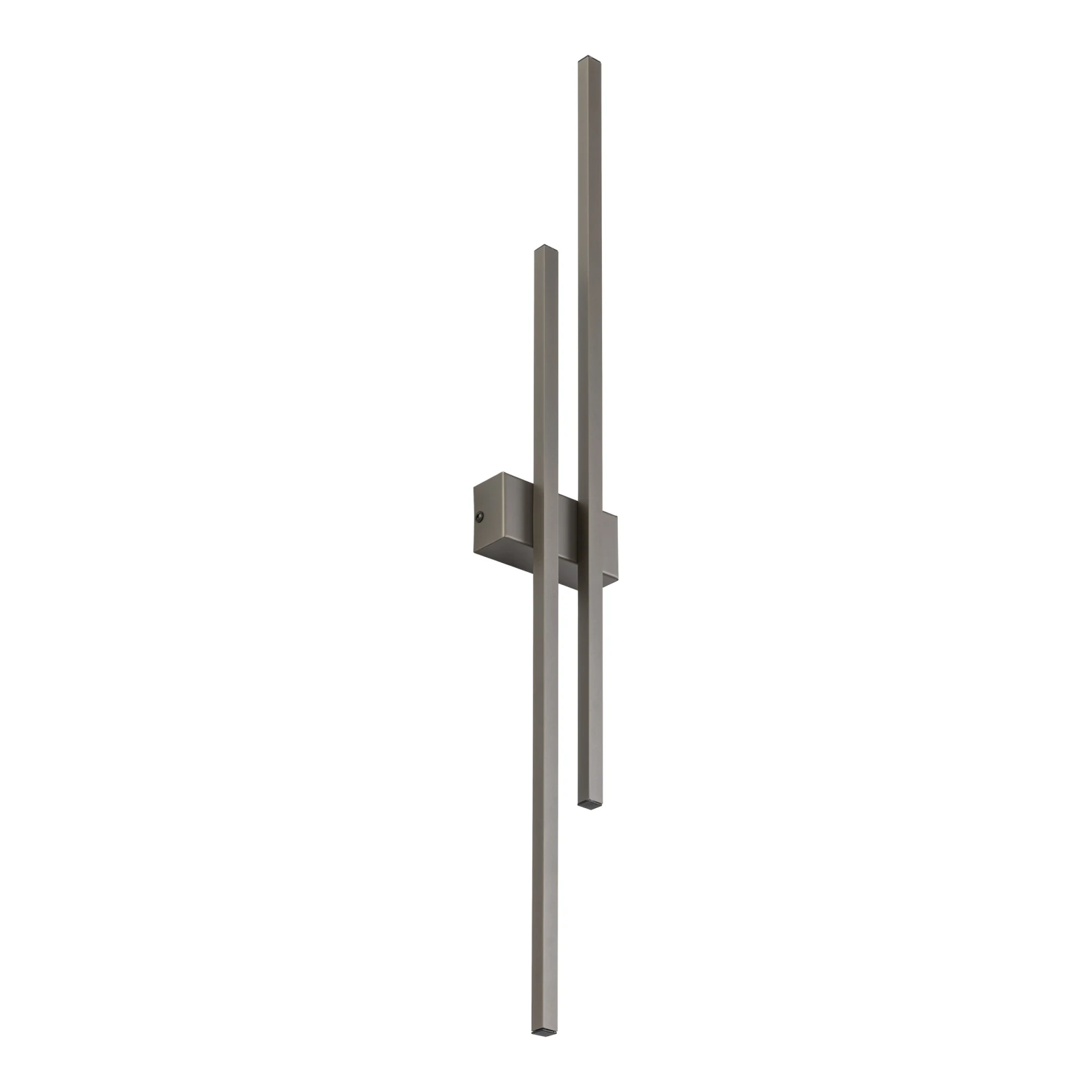 Wall light FLASH 24 W – double linear, brown, integrated LED