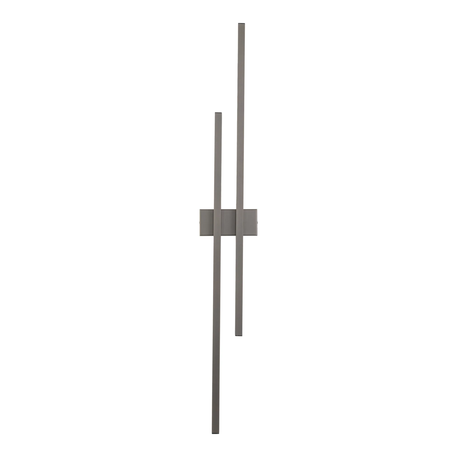 Wall light FLASH 24 W – double linear, brown, integrated LED