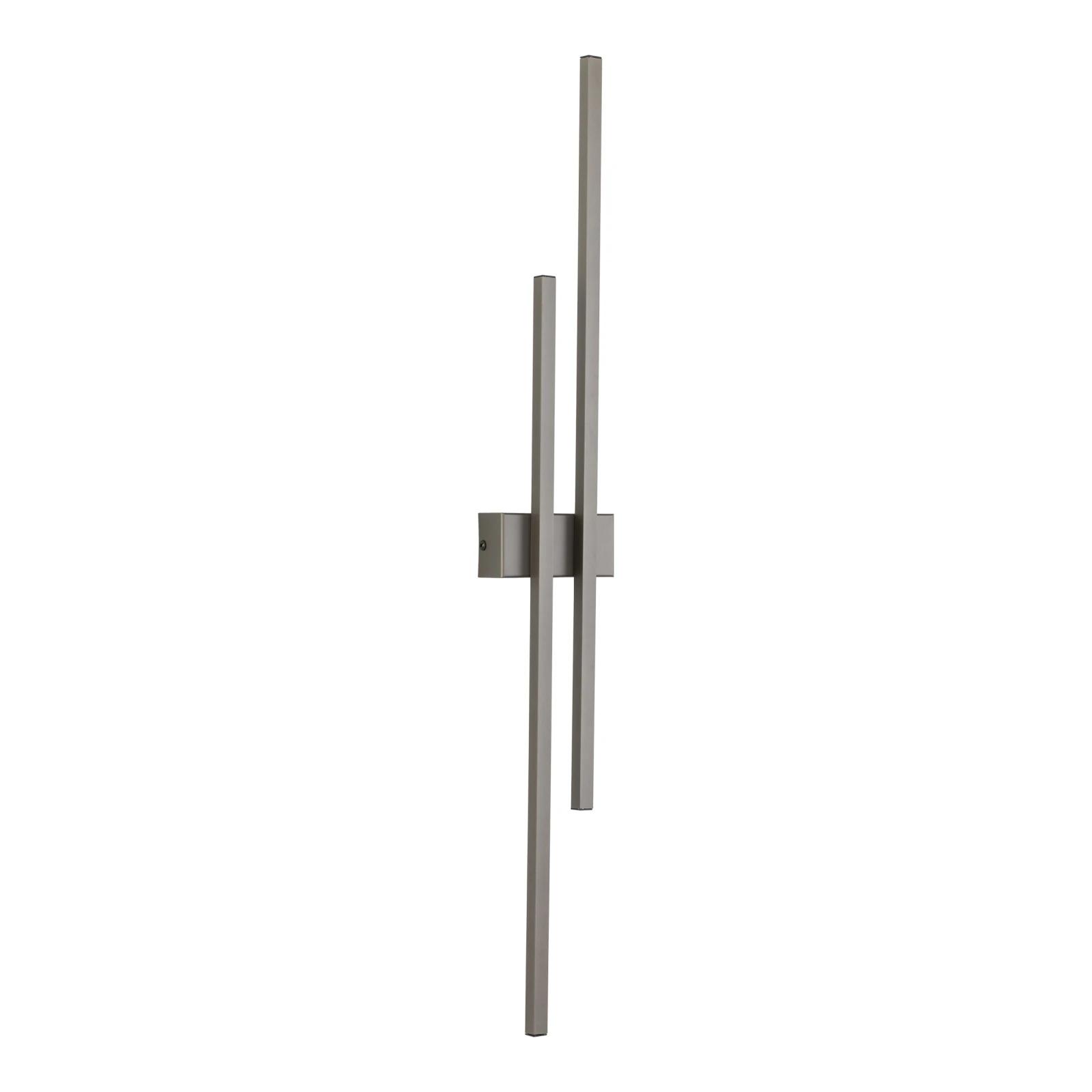 Wall light FLASH 24 W – double linear, brown, integrated LED