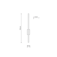 Wall light FLASH M 12 W – linear, brown, integrated LED - Image 8