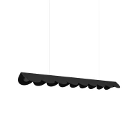 Pakabinamas LED šviestuvas 98,5 cm – banguotas, juodas, CRI93 - Nuotrauka 2