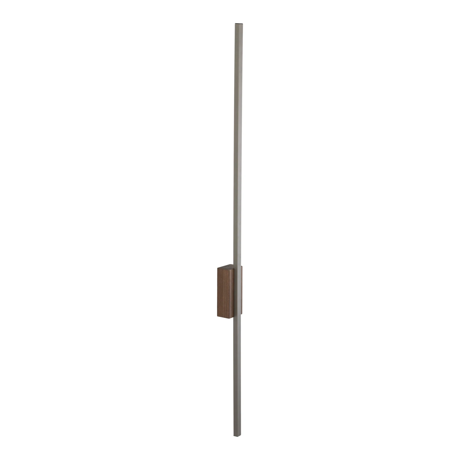 LED wall light 25 W – long linear, brown, wood accent