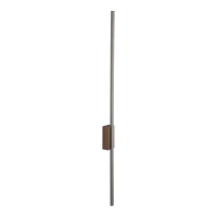 LED wall light 25 W – long linear, brown, wood accent - Image 4