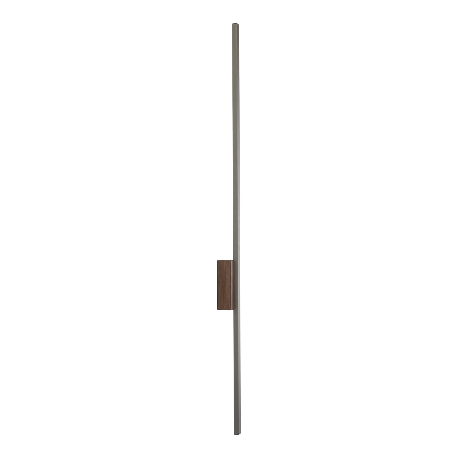 LED wall light 25 W – long linear, brown, wood accent