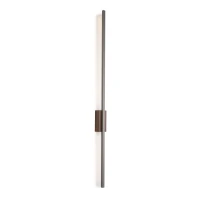 LED wall light 25 W – long linear, brown, wood accent - Image 6