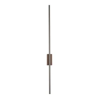 LED wall light 25 W – long linear, brown, wood accent - Image 9