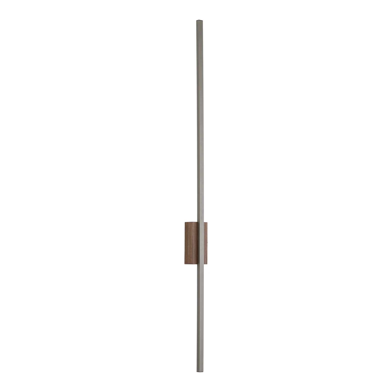 LED wall light 25 W – long linear, brown, wood accent