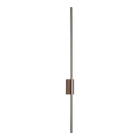 LED wall light 25 W – long linear, brown, wood accent - Image 2