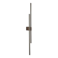 LED wall light 27 W – double line, brown, wood accent - Image 6