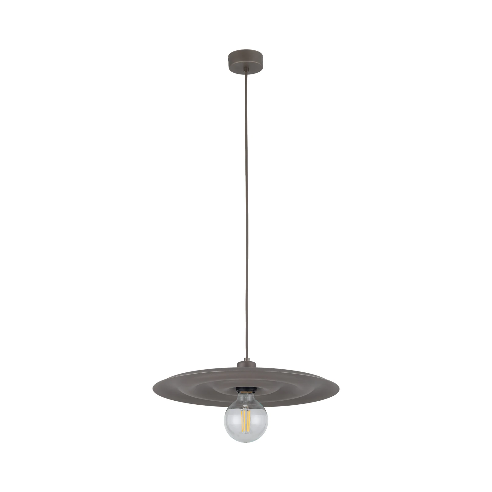 Pendant light 15 W – wavy shade, brown, E27 socket