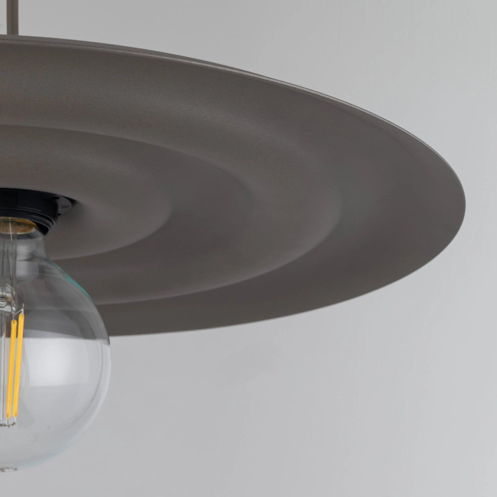 Pendant light 15 W – wavy shade, brown, E27 socket