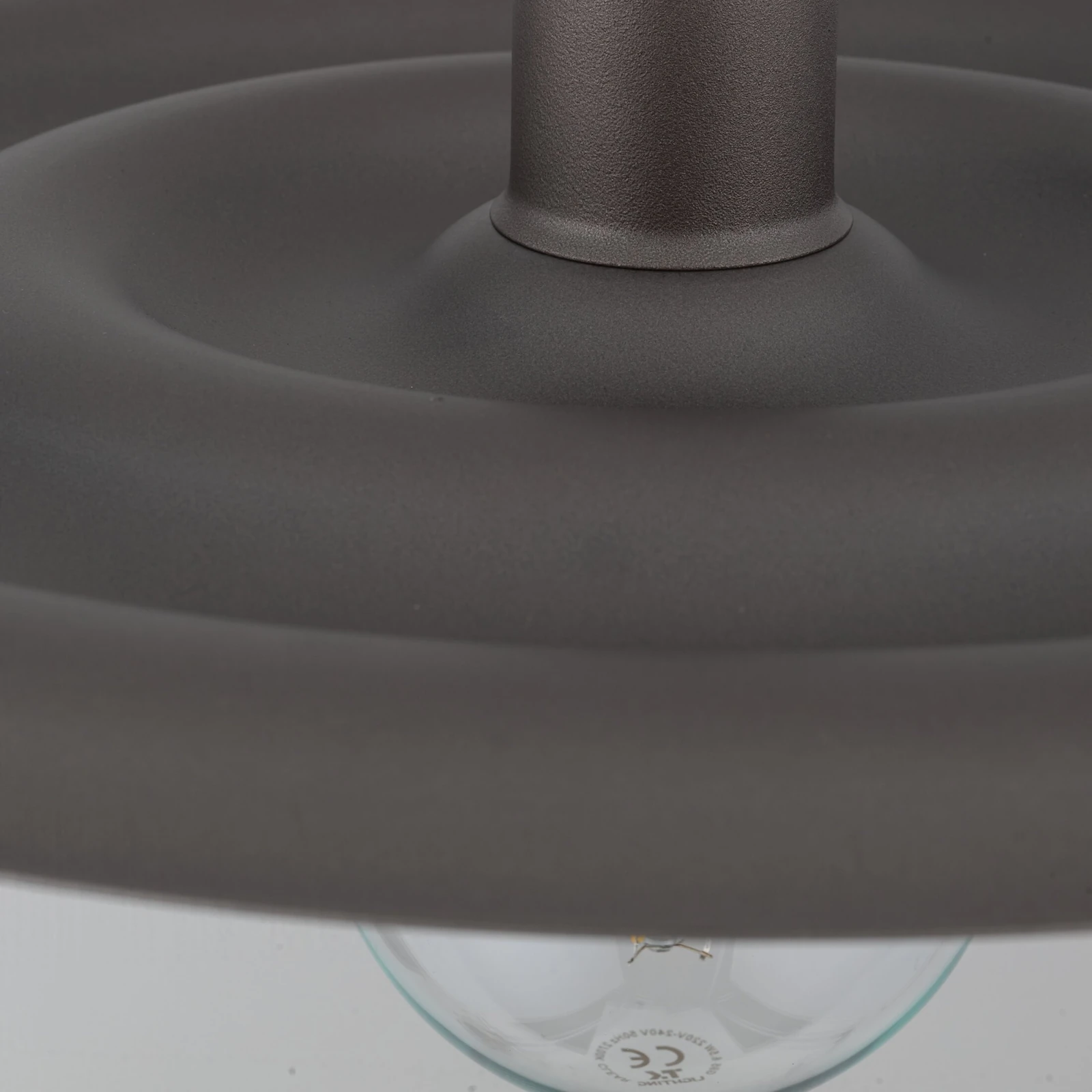 Pendant light 15 W – wavy shade, brown, E27 socket