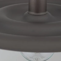 Pendant light 15 W – wavy shade, brown, E27 socket - Image 6