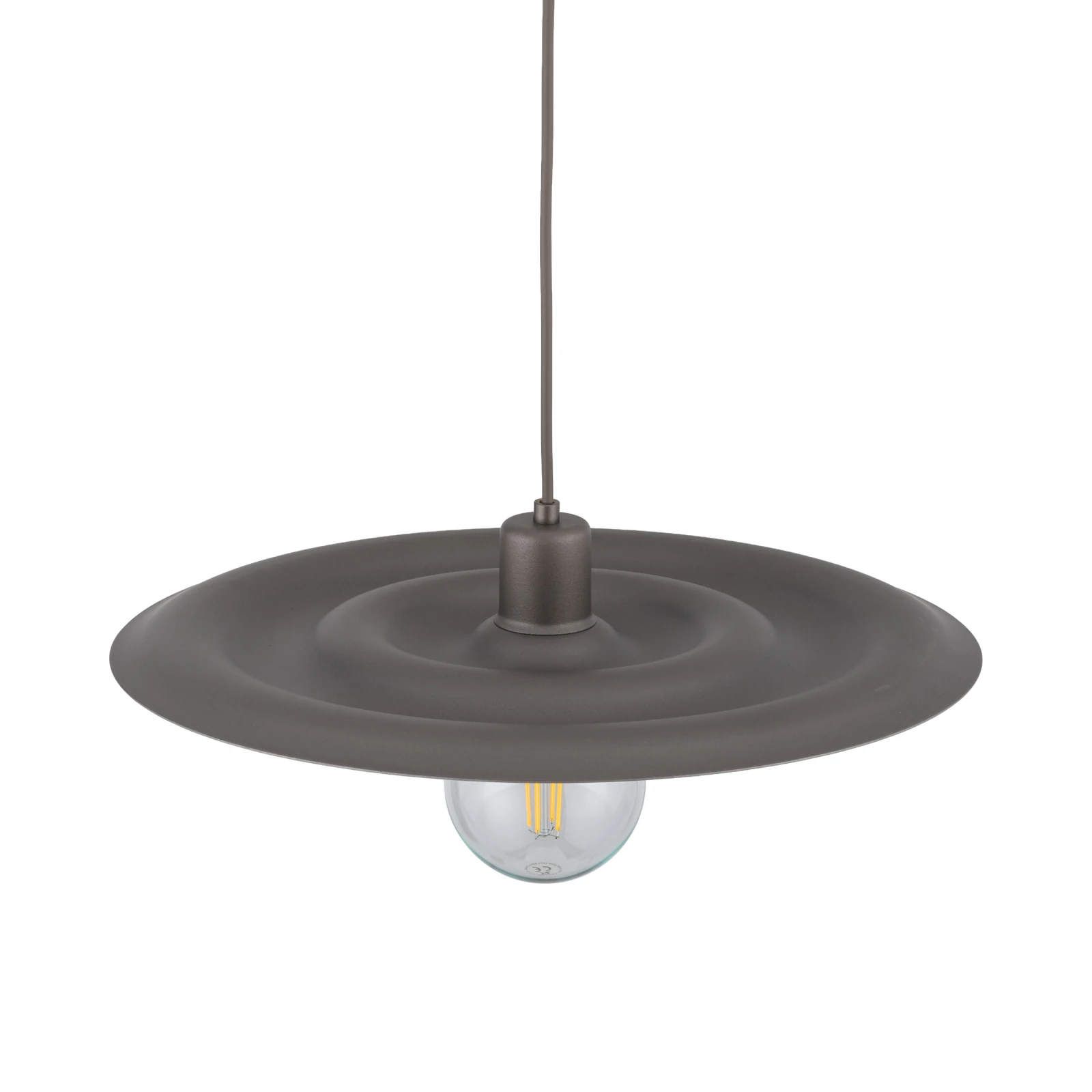 Pendant light 15 W – wavy shade, brown, E27 socket