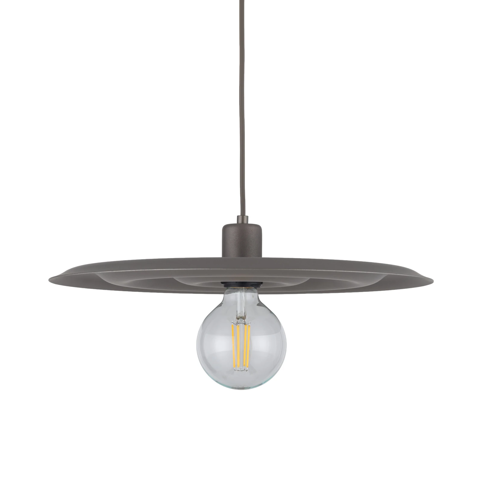 Pendant light 15 W – wavy shade, brown, E27 socket