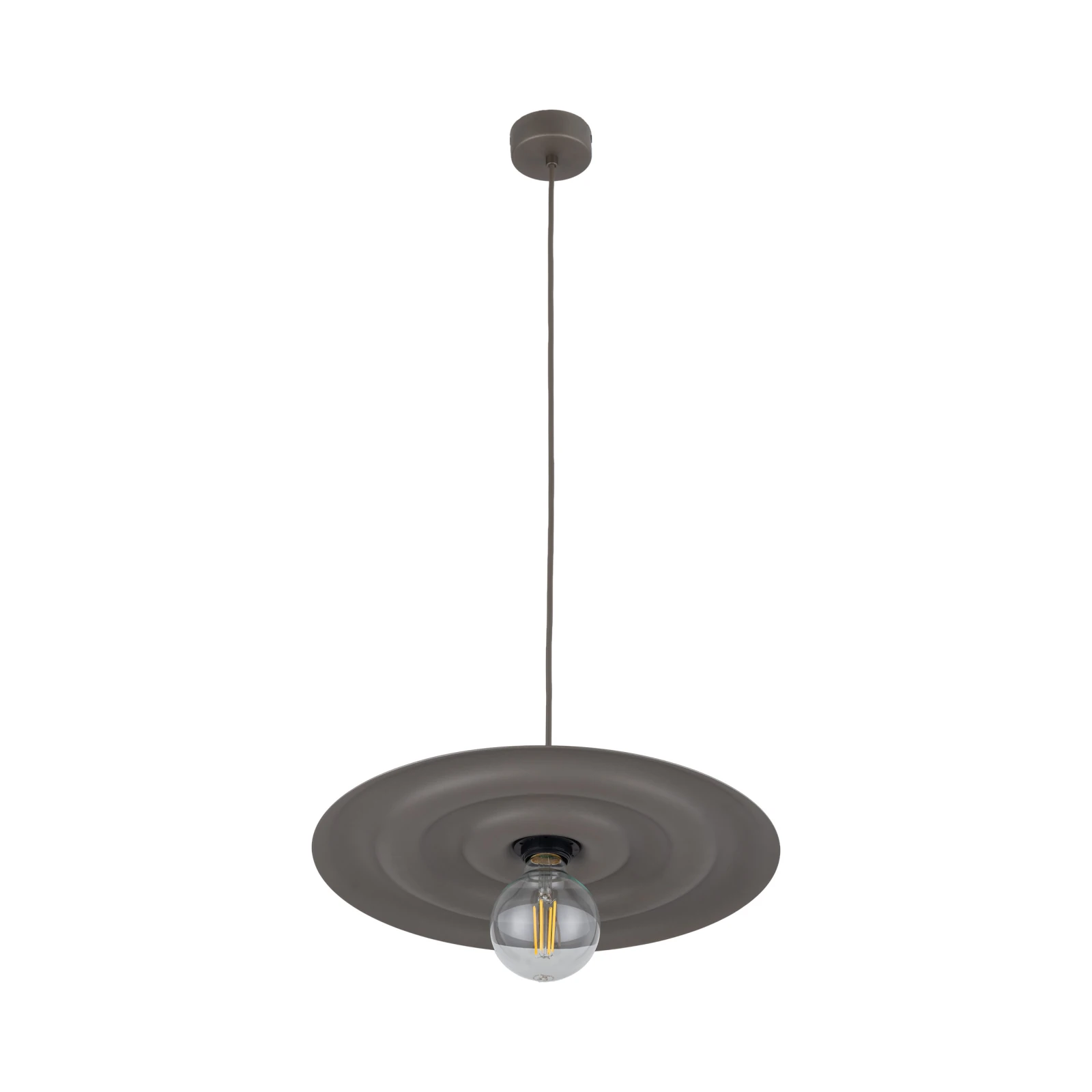 Pendant light 15 W – wavy shade, brown, E27 socket