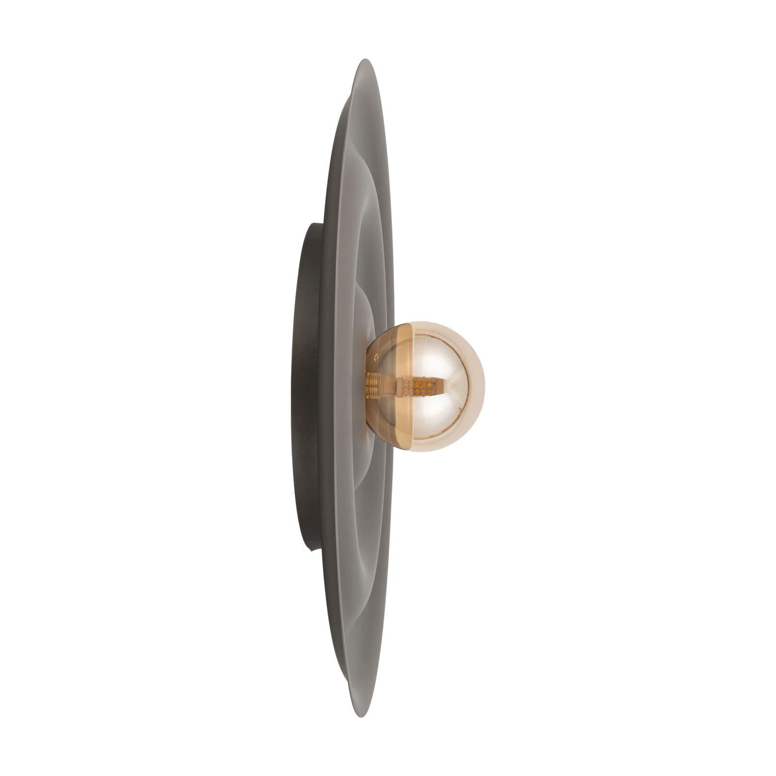 Wall light 8 W – wavy disc, brown, G9 socket