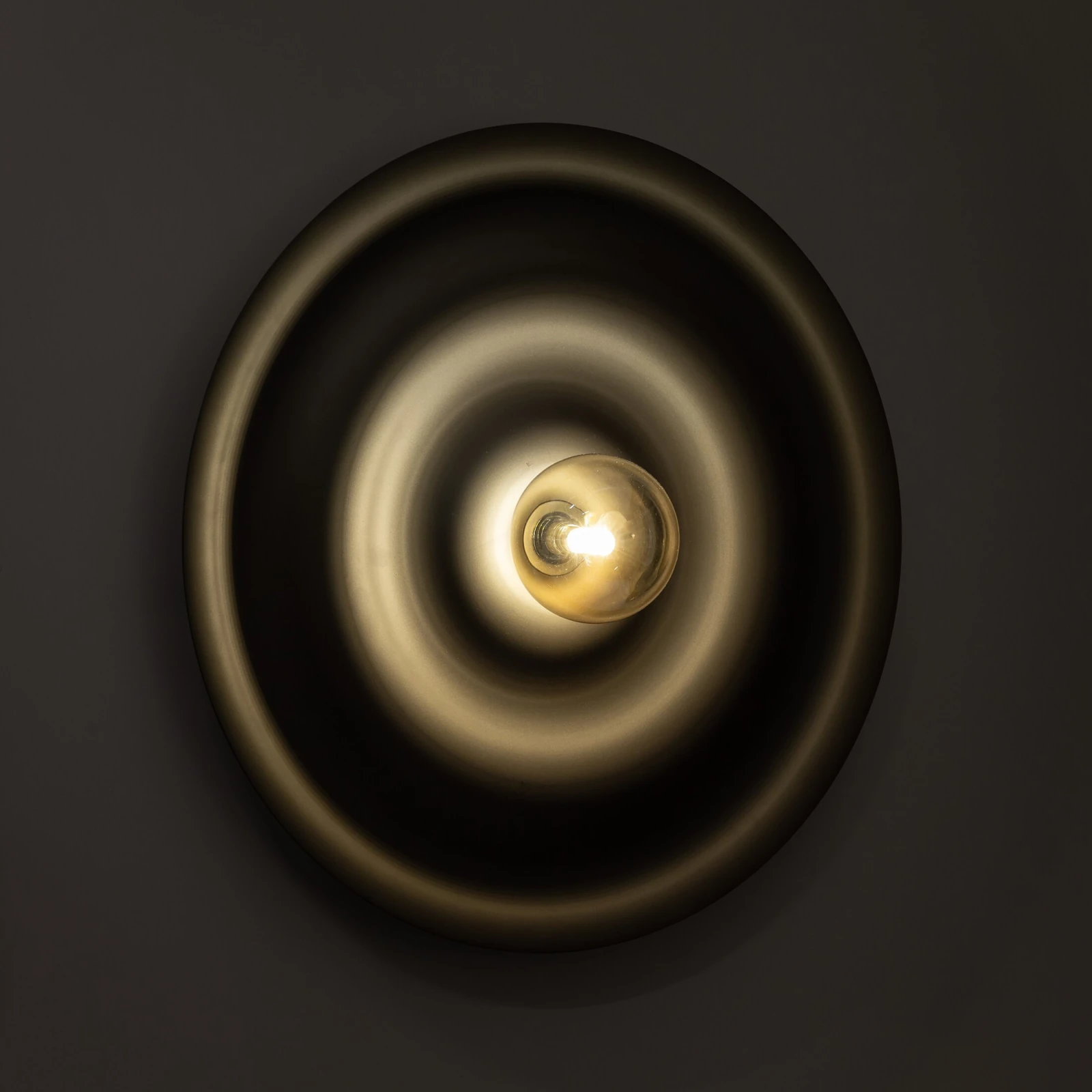 Wall light 8 W – wavy disc, brown, G9 socket