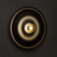 Wall light 8 W – wavy disc, brown, G9 socket - Image 1