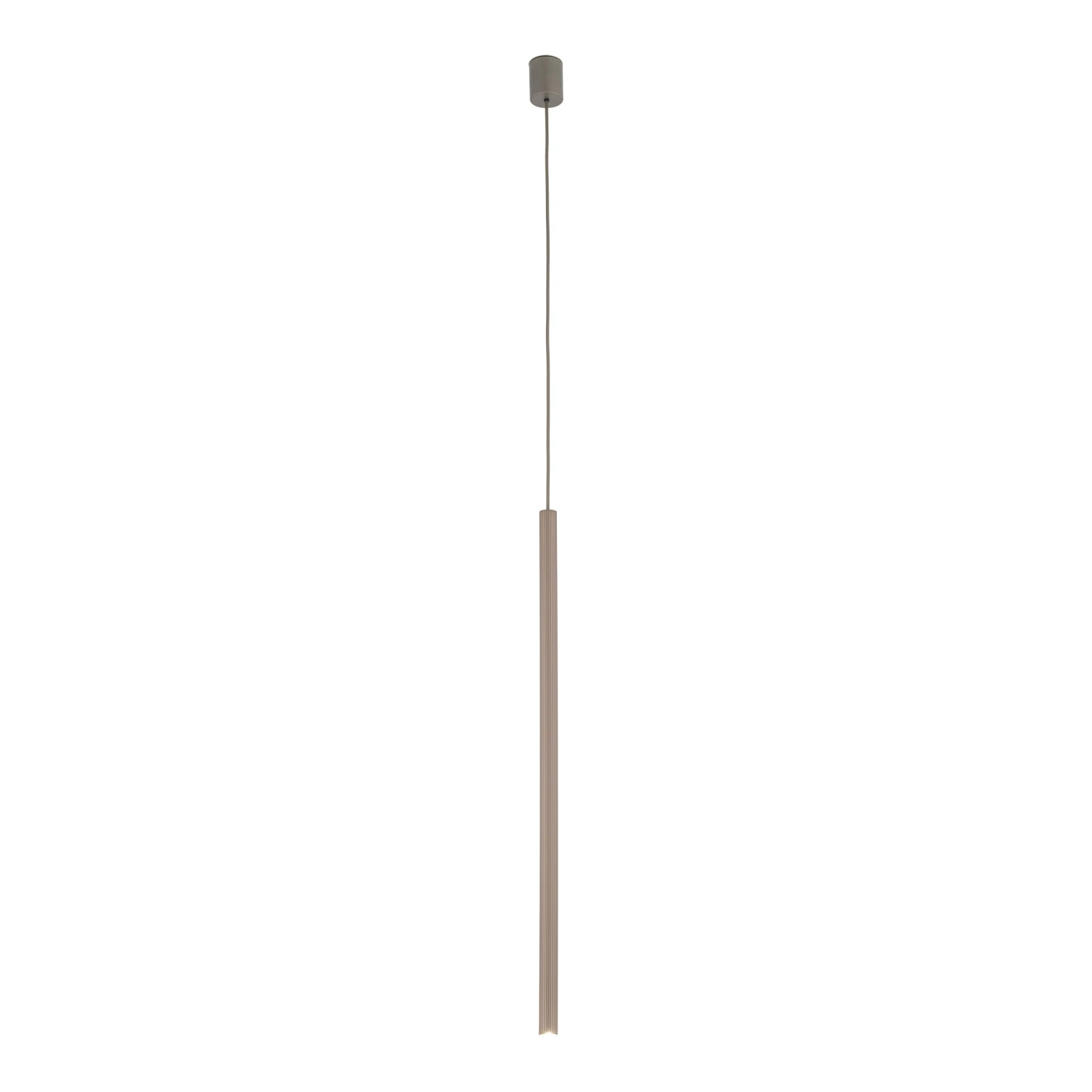 Pendant light 75 cm – cylindrical, brown, G9