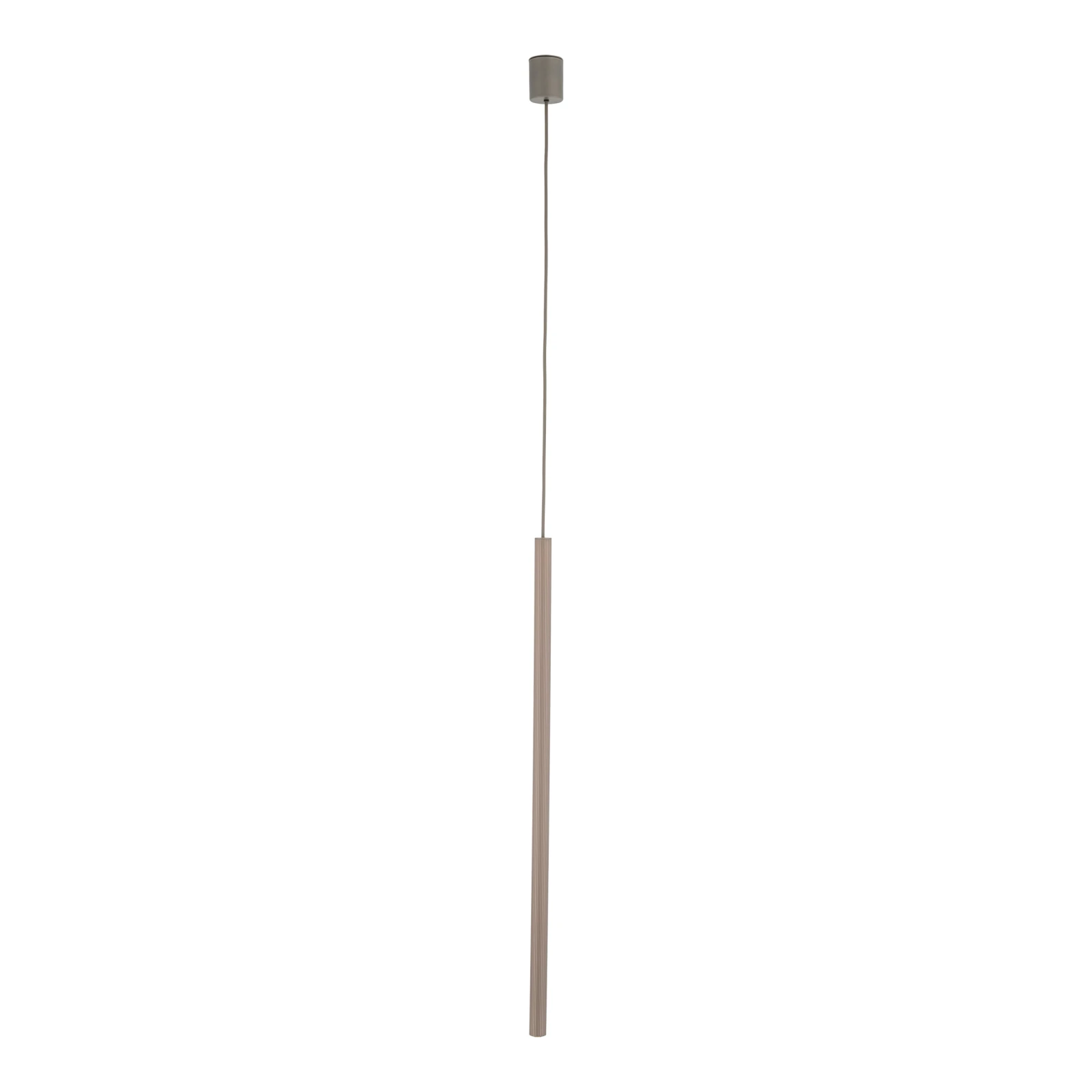 Pendant light 75 cm – cylindrical, brown, G9