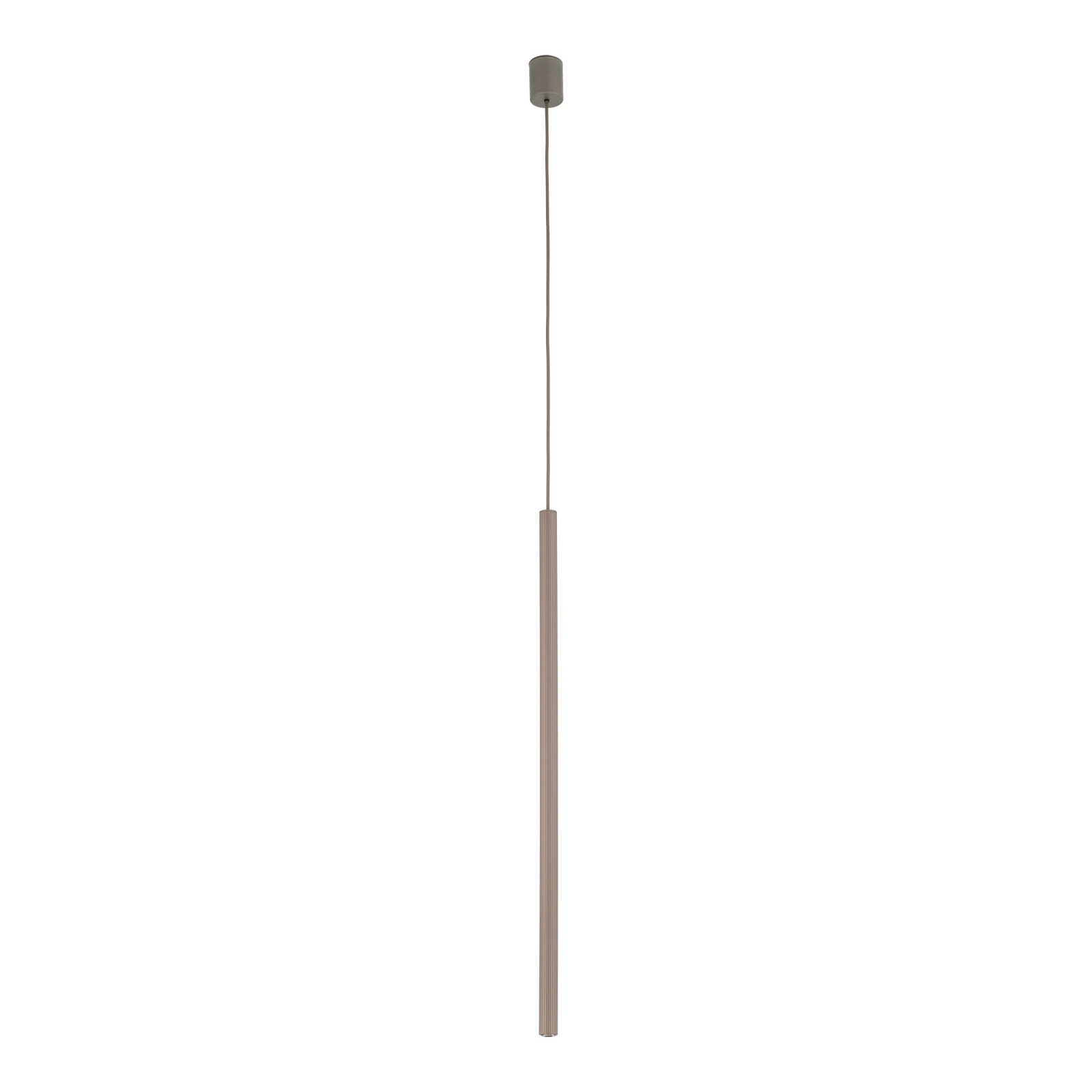 Pendant light 75 cm – cylindrical, brown, G9