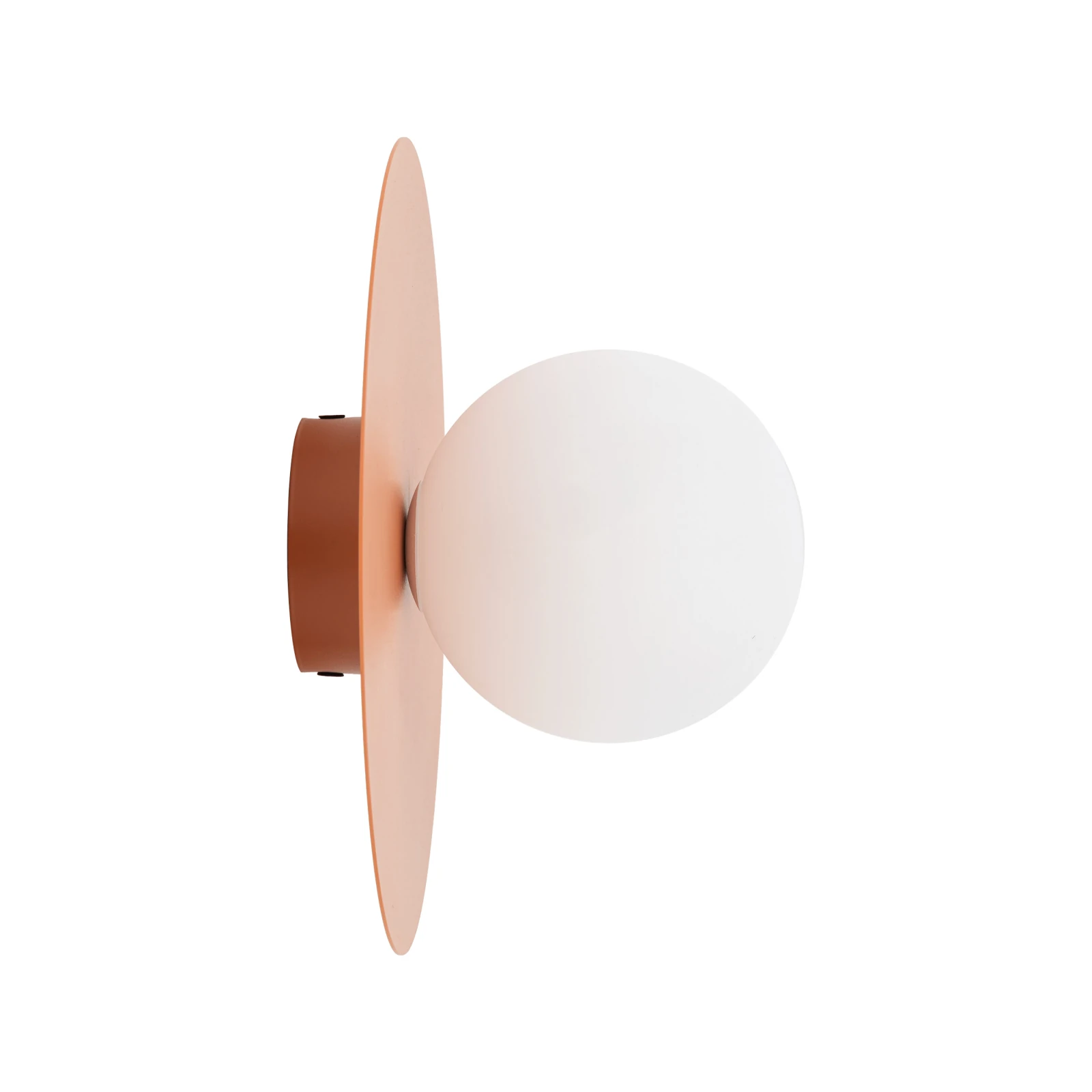 Wall light – round, salmon, opal G9