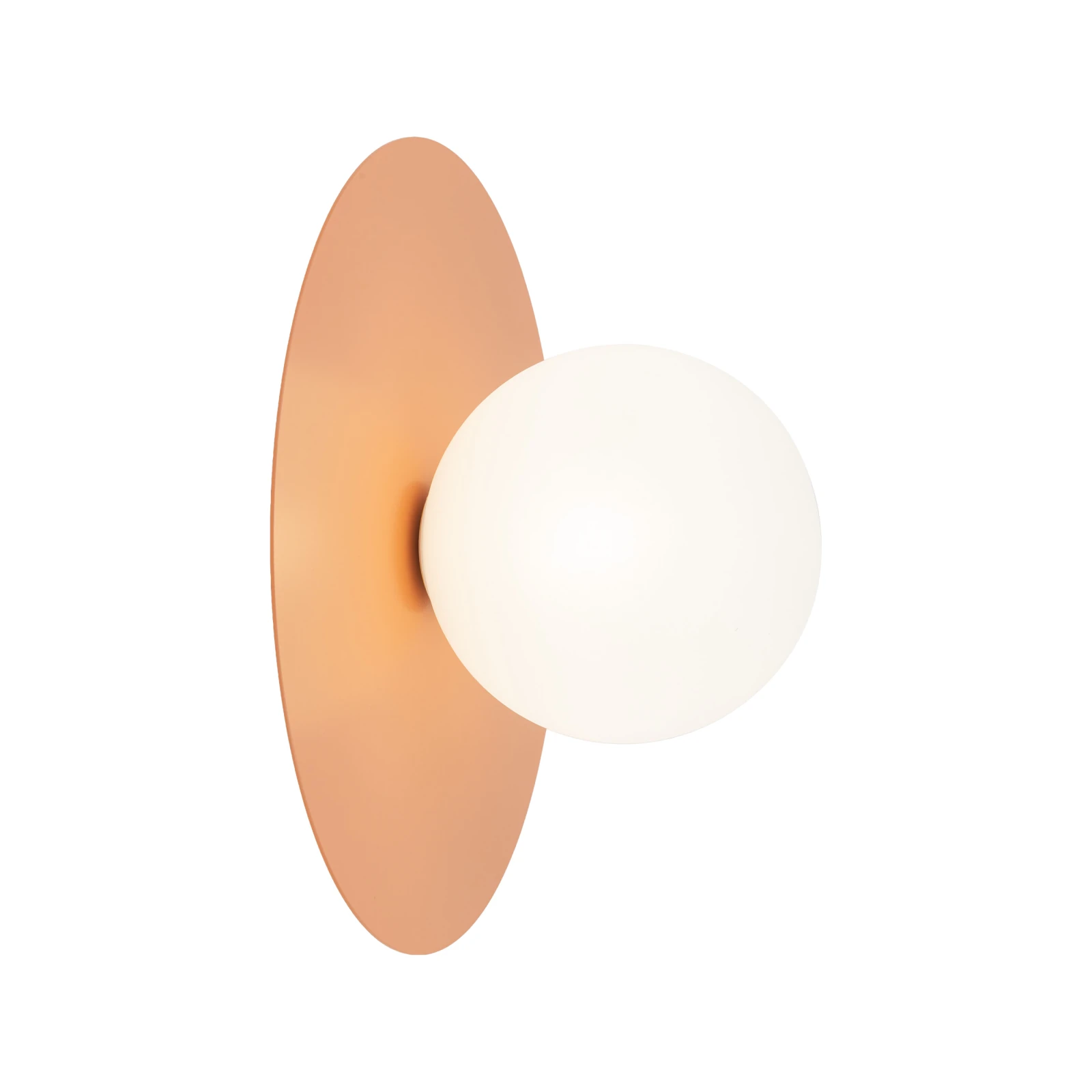 Wall light – round, salmon, opal G9