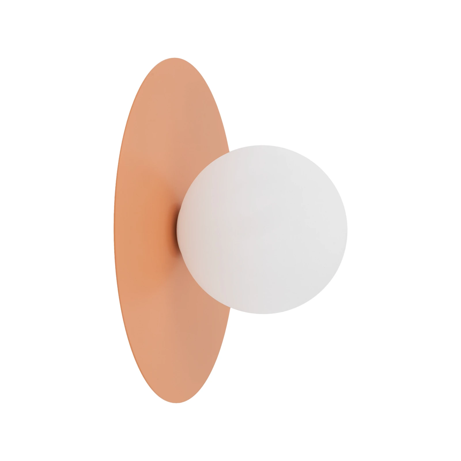 Wall light – round, salmon, opal G9