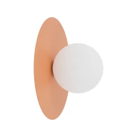 Wall light – round, salmon, opal G9 - Image 1