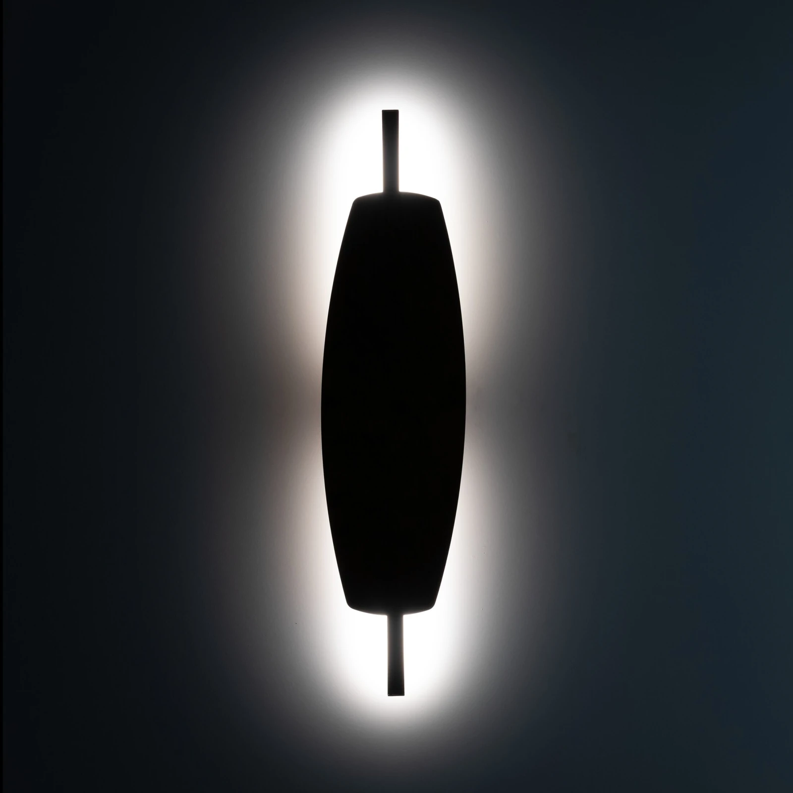 LED wall light 9 W – curved walnut accent, warm glow