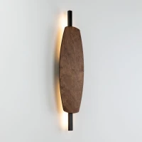 LED wall light 9 W – curved walnut accent, warm glow - Image 6