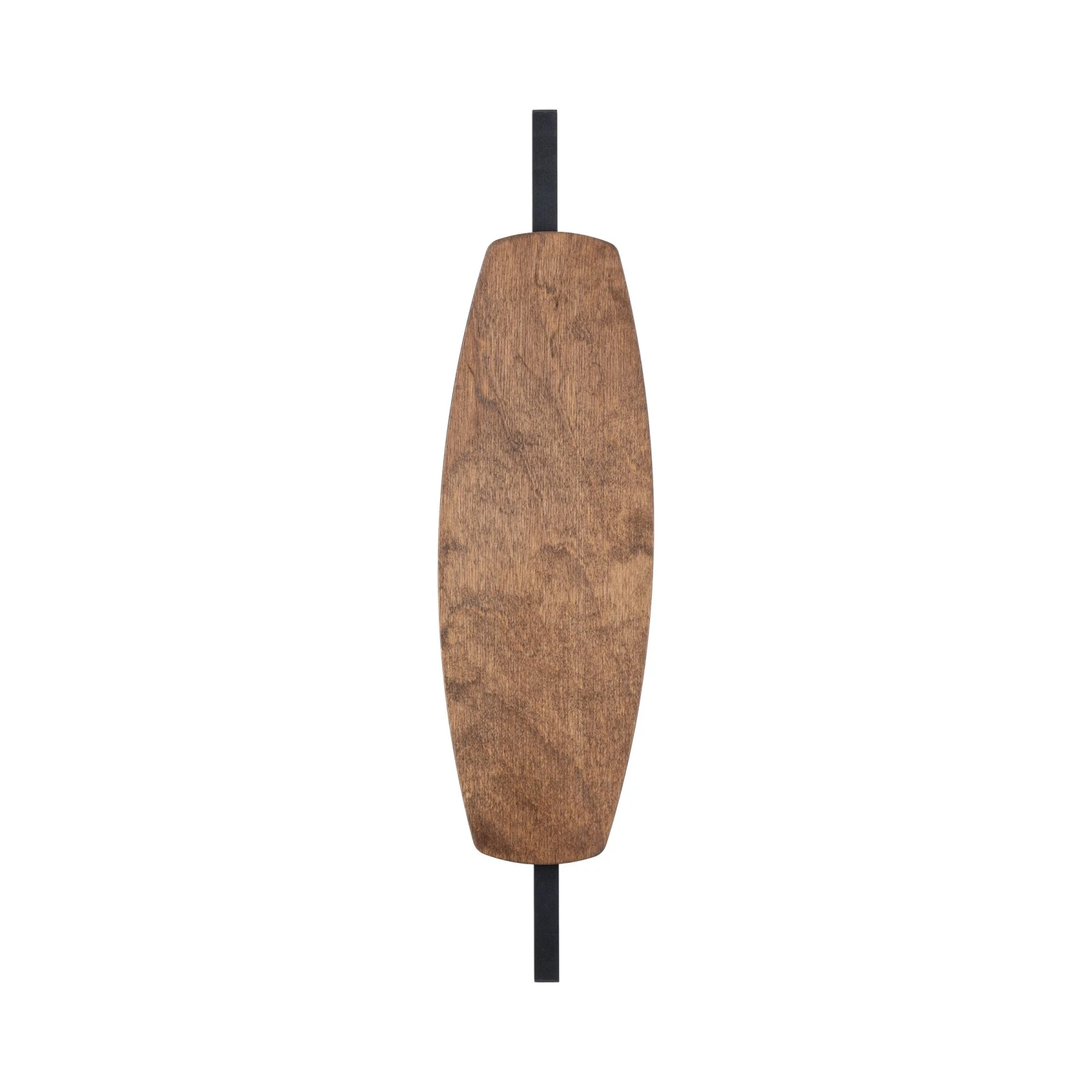 LED wall light 9 W – curved walnut accent, warm glow