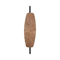 LED wall light 9 W – curved walnut accent, warm glow - Image 8