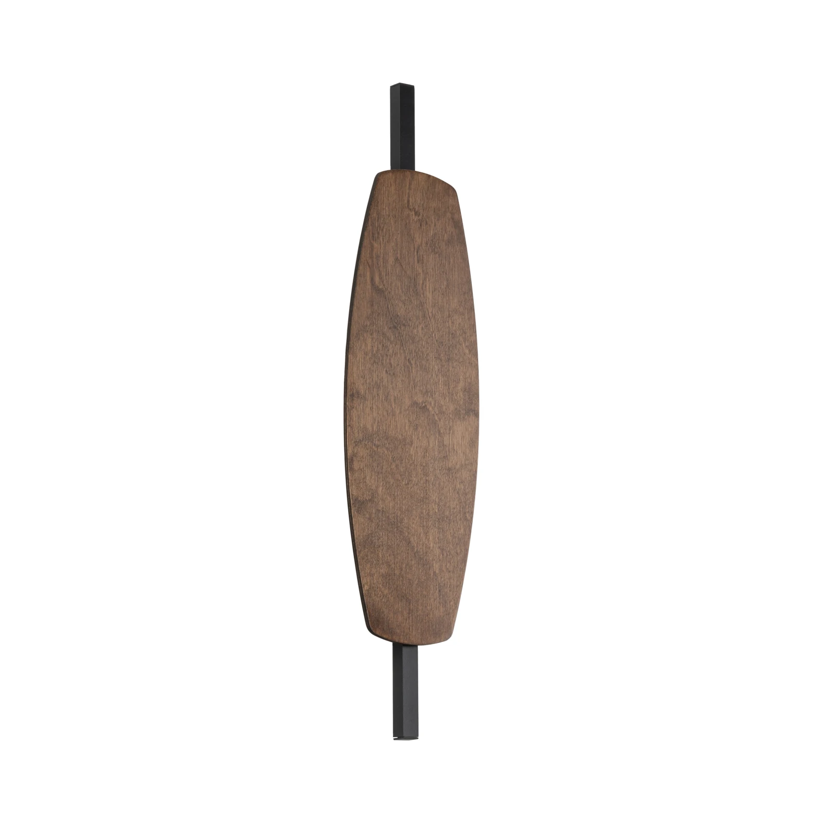 LED wall light 9 W – curved walnut accent, warm glow