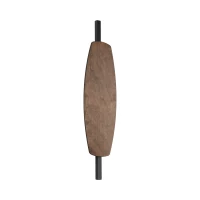 LED wall light 9 W – curved walnut accent, warm glow - Image 2