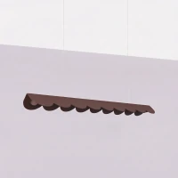 Pakabinamas šviestuvas 98,5 cm / 12W – banguota linija, rudas, CRI93 - Nuotrauka 3
