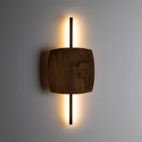 Sieninis LED šviestuvas SELVA M, 9 W, riešutmedžio skydelis - Nuotrauka 3