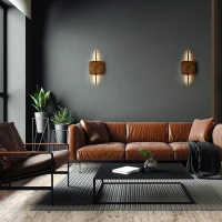 Sieninis LED šviestuvas SELVA M, 9 W, riešutmedžio skydelis - Nuotrauka 5