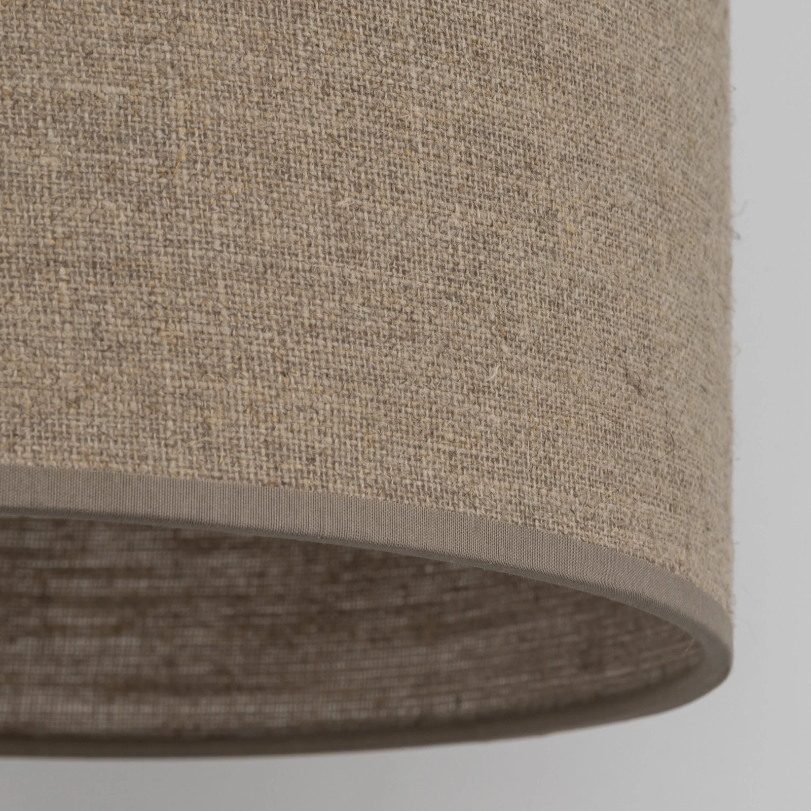 Pendant light E27 – cylindrical, brown, fabric shade