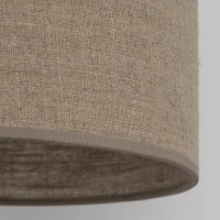 Pendant light E27 – cylindrical, brown, fabric shade - Image 5
