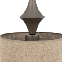 Pendant light E27 – cylindrical, brown, fabric shade - Image 6